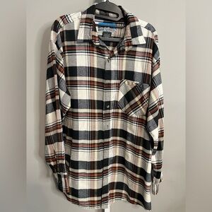 TC Black and White Plaid Men's Casual Flannel Shirt